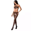 Passion – Femme bs080 bodystocking noir – Lingerie sexy
