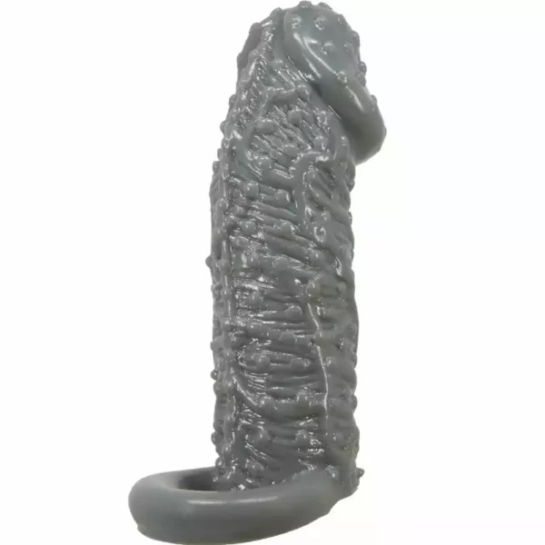 Pretty Love – Agrandisseur de pénis réaliste et manchon retardateur modèle 2 gris – vue 4 – Sextoys