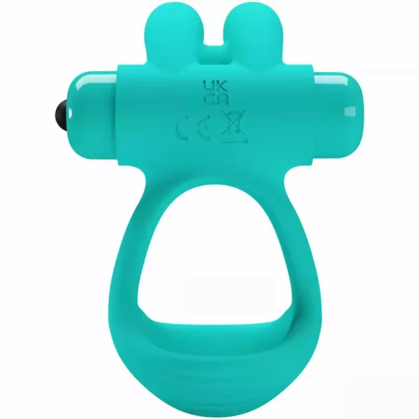 Pretty Love – Anneau vibrateur lapin vert dante – vue 2 – Sextoys