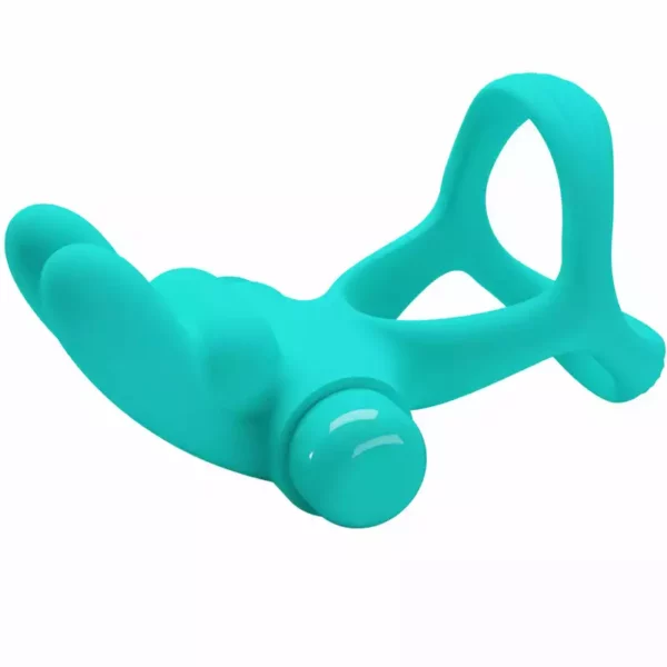 Pretty Love – Anneau vibrateur lapin vert dante – vue 3 – Sextoys