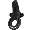 Pretty Love – Double anneau vibrant + stimulateur de clitoris 10 vibrations noir – Sextoys