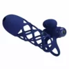 Pretty Love – Giann anneau vibrateur avec gaine en silicone bleu – Sextoys