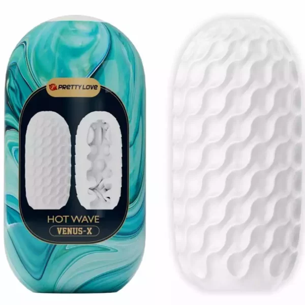 Pretty Love – Masturbateur pour homme en silicone hot wave blanc – Sextoys