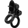 Pretty Love – Passionate ring double anneau vibrant + stimulateur de clitoris noir – Sextoys