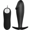 Pretty Love – Plug anal en silicone forme pénis et 12 modes de vibration noir – Sextoys