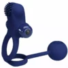 Pretty Love – Remington double anneau vibrant avec plug bleu – Sextoys