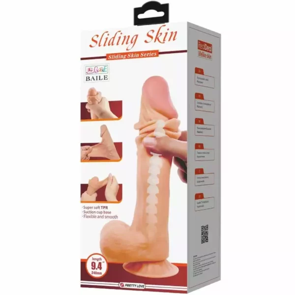Pretty Love – Série sliding skin gode réaliste avec ventouse sliding skin 24 cm – vue 6 Pretty Love – Série sliding skin gode réaliste avec ventouse sliding skin 24 cm – vue 6 – Sextoys