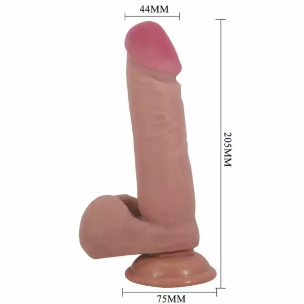 Pretty Love – Série sliding skin gode réaliste avec ventouse sliding skin marron 20,5 cm – vue 3 Pretty Love – Série sliding skin gode réaliste avec ventouse sliding skin marron 20,5 cm – vue 3 – Sextoys