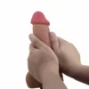 Pretty Love – Série sliding skin gode réaliste avec ventouse sliding skin marron 23,4 cm – vue 3 – Sextoys