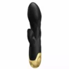 Pretty Love – Vibrateur de luxe rechargeable noir plaqué or – Vibromasseurs