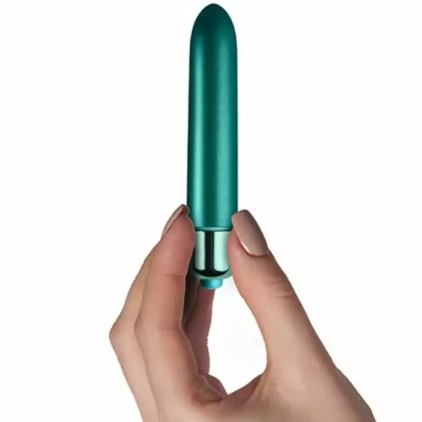 Rocks-Off – Balle vibrante touche de pétales de paon en velours – vue 3 Rocks-Off – Balle vibrante touche de pétales de paon en velours – vue 3 – Sextoys
