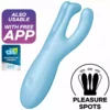 Satisfyer – Application vibrateur threesome 4 bleu – Stimulateurs clitoridiens