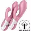 Satisfyer – Pompe air bunny 2 rose – Stimulateurs clitoridiens