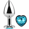 Secretplay – Plug anal en métal coeur bleu petite taille 7 cm – Sextoys