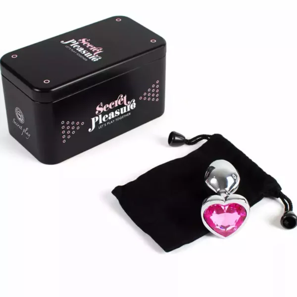 Secretplay – Plug anal en métal coeur fuchsia petite taille 7 cm – vue 4 Secretplay – Plug anal en métal coeur fuchsia petite taille 7 cm – vue 4 – Sextoys