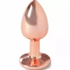 Secretplay – Plug anal en métal or rose petite taille 7 cm – Sextoys