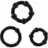 Seven Creations – Ensemble de trois anneaux pénis noir – Sextoys