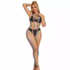 Subblime – 952358 bodystocking col dos nu en maille arc-en-ciel – Lingerie sexy