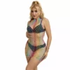 Subblime – 952433 robe résille sans manches col montant arc-en-ciel – Lingerie sexy