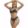 Subblime – 952440 ensemble 2 pièces réseille manches longues arc-en-ciel – Lingerie sexy