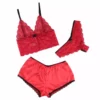Subblime – 953904 chemisier de nuit en soie et dentelle + culotte rouge – vue 3 Subblime – 953904 chemisier de nuit en soie et dentelle + culotte rouge – vue 3 – Lingerie sexy