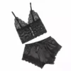 Subblime – 953935 chemise de nuit décontractée en soie + pantalon en dentelle noir – vue 4 Subblime – 953935 chemise de nuit décontractée en soie + pantalon en dentelle noir – vue 4 – Lingerie sexy