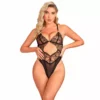 Subblime – 955229 body transparent avec dentelle creuse noir – Lingerie sexy