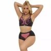 Subblime – 955571 ensemble soutien-gorge en cuir verni rose avec fermeture éclair – Lingerie sexy
