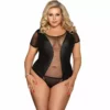 Subblime – Queen plus fetish manches courtes teddy – Lingerie sexy