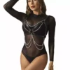 Subblime – Soutien-gorge harnais avec chaîne détail – Lingerie sexy