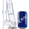 X Ray – Bite transparente avec boules 18.5 cm -o- 3.8 cm – Sextoys